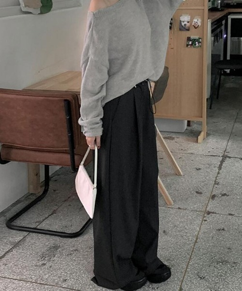 semplice（センプリチェ）の「パンツ【韓国ファッション】（その他パンツ・レディース・ネイビー/ブラウン/グレー・F）」の10枚目の写真