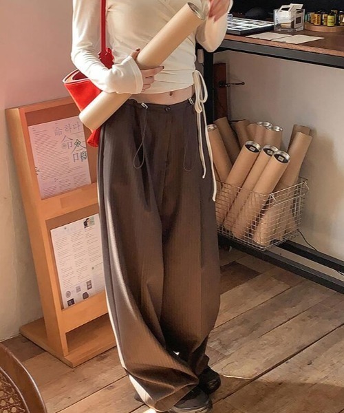 semplice（センプリチェ）の「パンツ【韓国ファッション】（その他パンツ・レディース・ネイビー/ブラウン/グレー・F）」の13枚目の写真