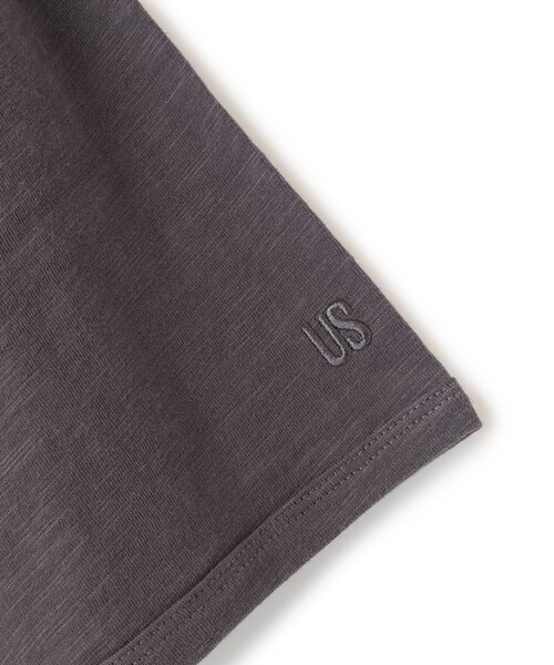 UNION STATION(ユニオンステーション)の「スラブ天竺袖刺繍Tシャツ(Tシャツ/カットソー・メンズ・チャコールグレー・M)」の6枚目の写真