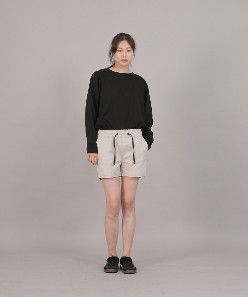 SAINTCREW(セントクルー)の「オーバーサイズソフトRネック長袖TシャツRMR-8A18ブラック(Tシャツ/カットソー・レディース・その他・FREE)」の12枚目の写真