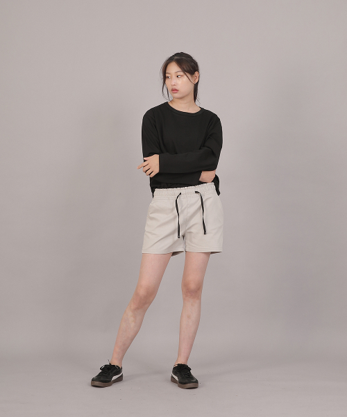 SAINTCREW(セントクルー)の「オーバーサイズソフトRネック長袖TシャツRMR-8A18ブラック(Tシャツ/カットソー・レディース・その他・FREE)」の15枚目の写真