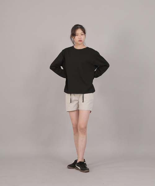 SAINTCREW(セントクルー)の「オーバーサイズソフトRネック長袖TシャツRMR-8A18ブラック(Tシャツ/カットソー・レディース・その他・FREE)」の17枚目の写真