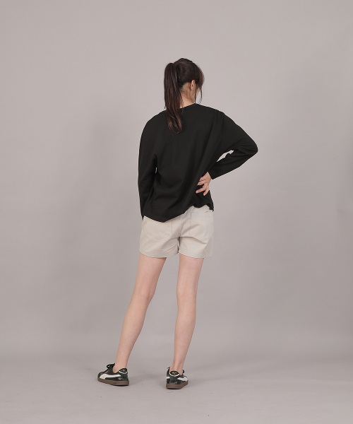 SAINTCREW(セントクルー)の「オーバーサイズソフトRネック長袖TシャツRMR-8A18ブラック(Tシャツ/カットソー・レディース・その他・FREE)」の18枚目の写真