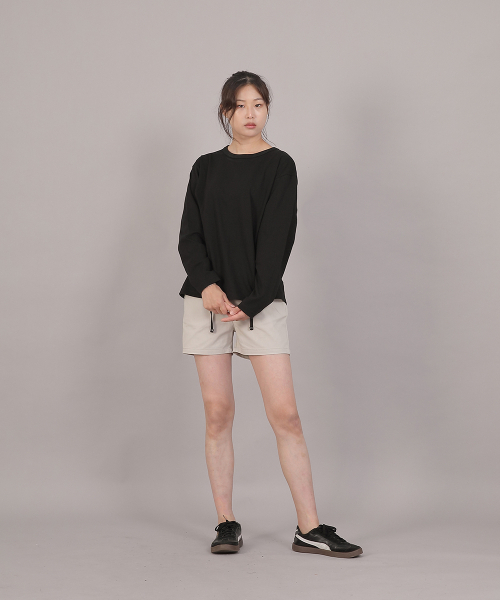 SAINTCREW(セントクルー)の「オーバーサイズソフトRネック長袖TシャツRMR-8A18ブラック(Tシャツ/カットソー・レディース・その他・FREE)」の19枚目の写真