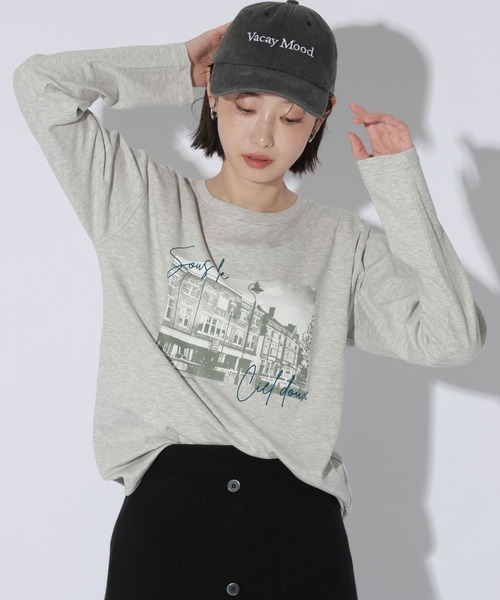LAKOLE(ラコレ)の「アソートグラフィック長袖 / 1049501(Tシャツ/カットソー・レディース・オフホワイト/チャコール/グレー/ブラウン・FREE)」の3枚目の写真
