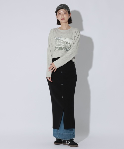 LAKOLE(ラコレ)の「アソートグラフィック長袖 / 1049501(Tシャツ/カットソー・レディース・オフホワイト/チャコール/グレー/ブラウン・FREE)」の10枚目の写真