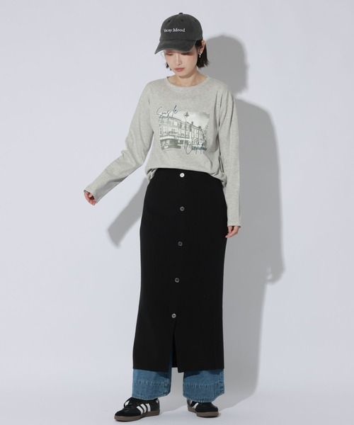 LAKOLE(ラコレ)の「アソートグラフィック長袖 / 1049501(Tシャツ/カットソー・レディース・オフホワイト/チャコール/グレー/ブラウン・FREE)」の11枚目の写真