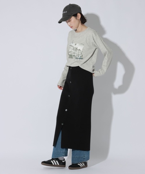 LAKOLE(ラコレ)の「アソートグラフィック長袖 / 1049501(Tシャツ/カットソー・レディース・オフホワイト/チャコール/グレー/ブラウン・FREE)」の12枚目の写真