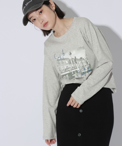 LAKOLE(ラコレ)の「アソートグラフィック長袖 / 1049501(Tシャツ/カットソー・レディース・オフホワイト/チャコール/グレー/ブラウン・FREE)」の14枚目の写真