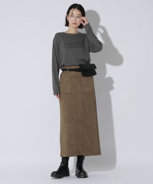 LAKOLE(ラコレ)の「アソートグラフィック長袖 / 1049501(Tシャツ/カットソー・レディース・オフホワイト/チャコール/グレー/ブラウン・FREE)」の15枚目の写真
