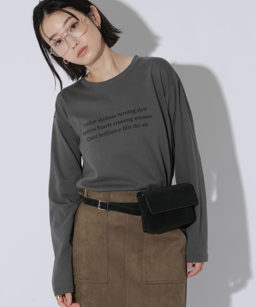 LAKOLE(ラコレ)の「アソートグラフィック長袖 / 1049501(Tシャツ/カットソー・レディース・オフホワイト/チャコール/グレー/ブラウン・FREE)」の19枚目の写真