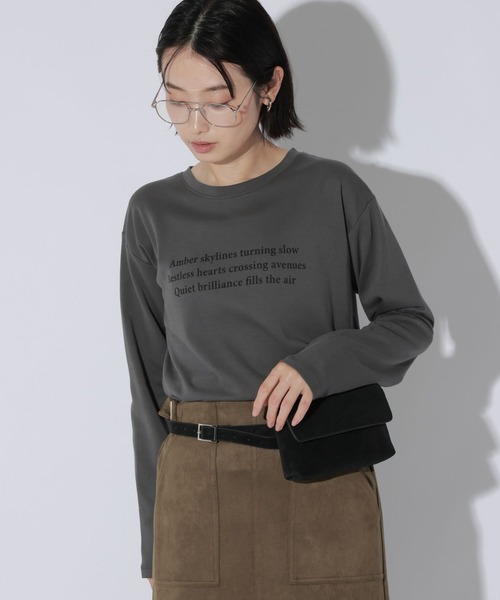 LAKOLE(ラコレ)の「アソートグラフィック長袖 / 1049501(Tシャツ/カットソー・レディース・オフホワイト/チャコール/グレー/ブラウン・FREE)」の20枚目の写真