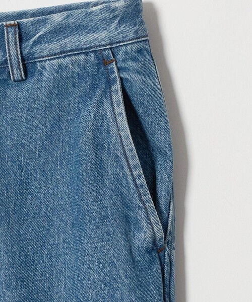 green label relaxing(グリーンレーベルリラクシング)の「ワイド ストレート デニム スラックス パンツ W5(デニムパンツ・メンズ・ネイビー/ライトブルー・S/L/XL/M)」の6枚目の写真