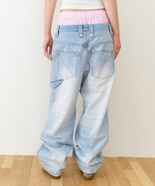 THEVINYLHOUSE（ザバイニルハウス）の「TRUNK LAYERED LOOSE PANTS LIGHT BLUE（デニムパンツ・メンズ・その他・MEDIUM/LARGE/SMALL）」の2枚目の写真