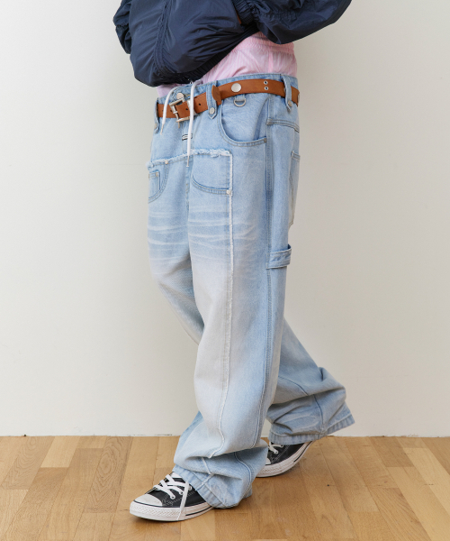 THEVINYLHOUSE（ザバイニルハウス）の「TRUNK LAYERED LOOSE PANTS LIGHT BLUE（デニムパンツ・メンズ・その他・MEDIUM/LARGE/SMALL）」の4枚目の写真