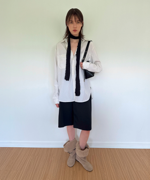 DIAGONAL(ダイアゴナル)の「STRIPE POCKET SHIRTS (ivory)(シャツ/ブラウス・レディース・その他・FREE)」の4枚目の写真