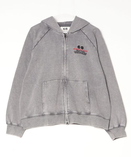 68&brothers(シックスティエイトアンドブラザーズ)の「68&BROTHERS / EMB ZIP-UP HOODIE(パーカー・メンズ・グレー/ブラック・LARGE/MEDIUM)」の2枚目の写真