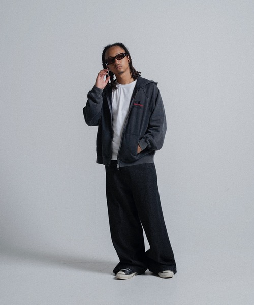68&brothers(シックスティエイトアンドブラザーズ)の「68&BROTHERS / EMB ZIP-UP HOODIE(パーカー・メンズ・グレー/ブラック・LARGE/MEDIUM)」の1枚目の写真