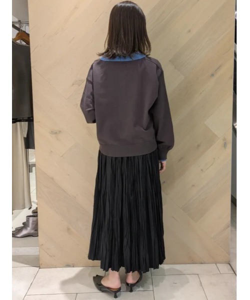 Te chichi(テチチ)の「バイカラーポロニット(ニット/セーター・レディース・ネイビー/ブラウン/グレー・F)」の19枚目の写真
