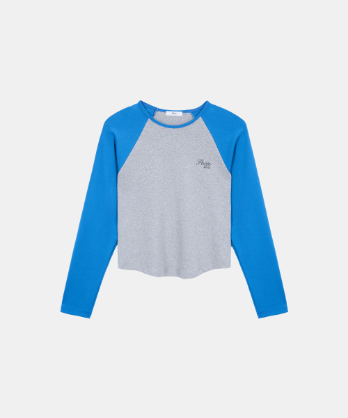 POETSEOUL(ポエットソウル)の「ブロックラグランTシャツ ブルー(Tシャツ/カットソー・レディース・その他・F)」の3枚目の写真