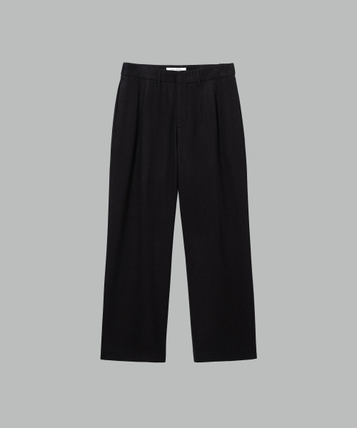 NONBLANK(ノンブランク)の「ウールフランネル ルーズフィットパンツ_BLACK(スラックス・メンズ・その他・MEDIUM/LARGE/X-LARGE/XX-LARGE)」の1枚目の写真