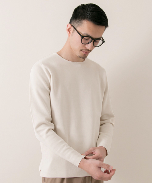 URBAN RESEARCH（アーバンリサーチ）の「UR ミラノリブロングスリーブクルーネック（ニット/セーター・メンズ・キャメル/アイボリー/ネイビー/グレー・MEDIUM/LARGE）」の2枚目の写真