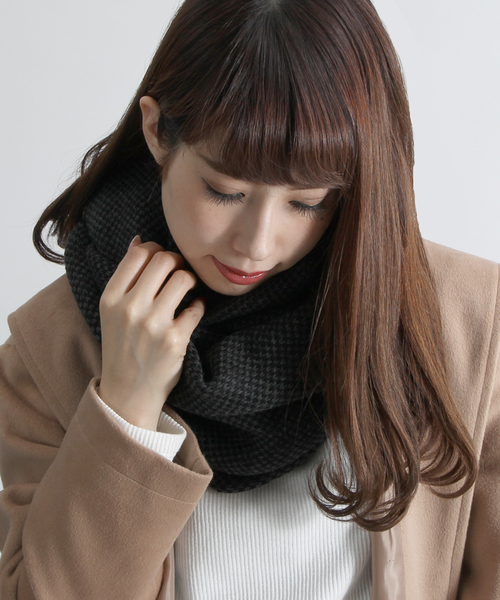 WEGO(ウィゴー)の「WEGO/鹿の子スヌード(ネックウォーマー/スヌード・メンズ・ネイビー/グレー・FREE)」の2枚目の写真