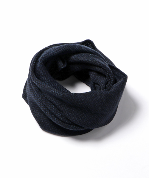WEGO(ウィゴー)の「WEGO/鹿の子スヌード(ネックウォーマー/スヌード・メンズ・ネイビー/グレー・FREE)」の6枚目の写真