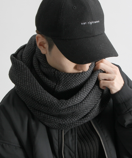 WEGO(ウィゴー)の「WEGO/鹿の子スヌード(ネックウォーマー/スヌード・メンズ・ネイビー/グレー・FREE)」の7枚目の写真