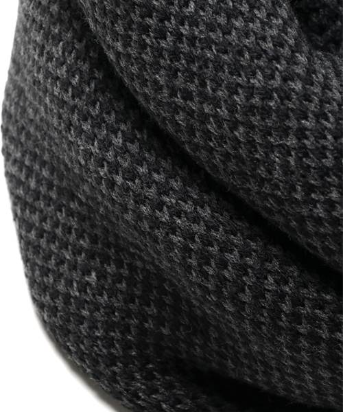 WEGO(ウィゴー)の「WEGO/鹿の子スヌード(ネックウォーマー/スヌード・メンズ・ネイビー/グレー・FREE)」の4枚目の写真