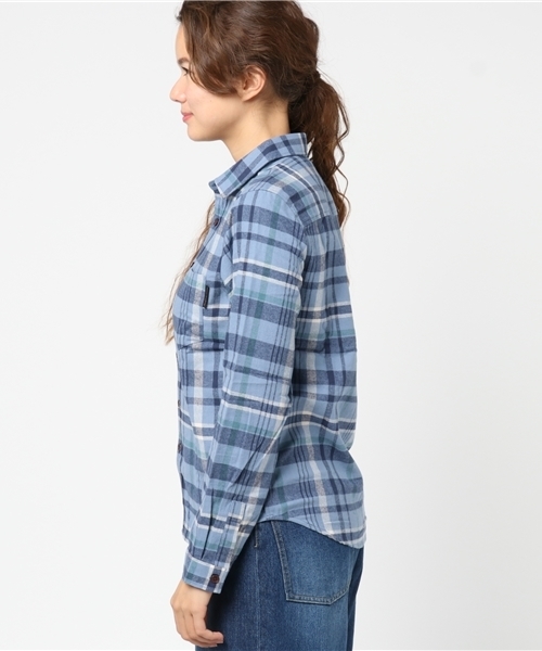 CUBE SUGAR(キューブシュガー)の「先染めネルチェックレギュラーシャツ(シャツ/ブラウス・レディース・マルチ/レッド/グリーン/グレー/ブルー・M/L)」の7枚目の写真