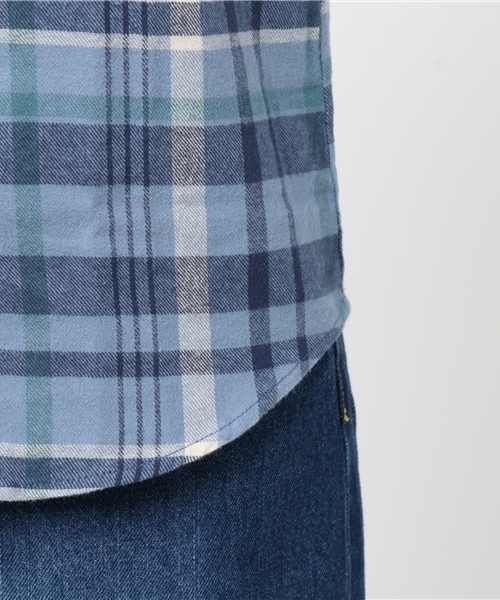 CUBE SUGAR(キューブシュガー)の「先染めネルチェックレギュラーシャツ(シャツ/ブラウス・レディース・マルチ/レッド/グリーン/グレー/ブルー・M/L)」の10枚目の写真