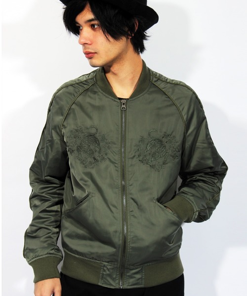 ８(eight)（エイト）の「タイガー スカジャン ジャケット（スカジャン・メンズ・ブラック系その他/ブラック系その他2/グリーン系その他/グリーン系その他2/グリーン系その他3/ブラック系その他3・MEDIUM/LARGE）」の5枚目の写真