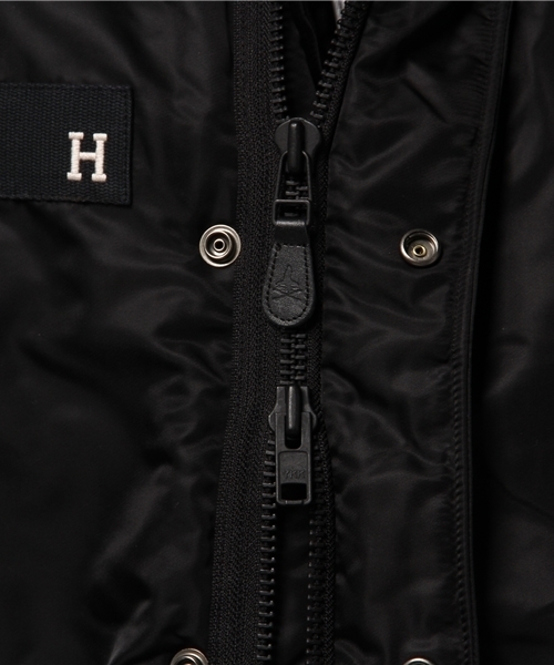 HYSTERIC GLAMOUR（ヒステリックグラマー）の「プリマロフトエアフォース フーデッドCO（ミリタリージャケット・メンズ・カーキ/グリーン系カモフラージュ/ブラック・SMALL/MEDIUM/LARGE）」の4枚目の写真