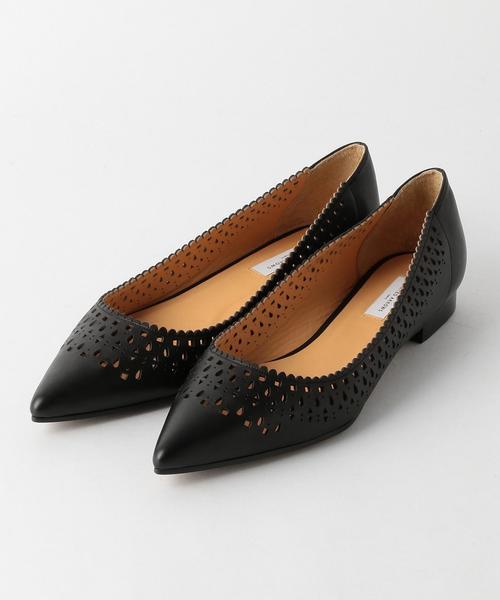 UNITED ARROWS（ユナイテッドアローズ）の「□UBMF カットワーク フラットシューズ†（パンプス・レディース・ブラック/シルバー/ネイビー・37/35/36h/37h/36/35h/38）」の2枚目の写真