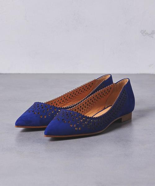 UNITED ARROWS（ユナイテッドアローズ）の「□UBMF カットワーク フラットシューズ†（パンプス・レディース・ブラック/シルバー/ネイビー・37/35/36h/37h/36/35h/38）」の7枚目の写真