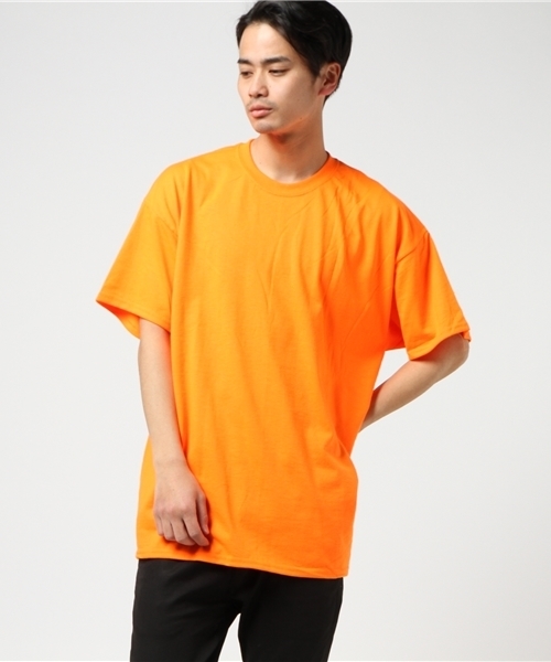 WEGO（ウィゴー）の「WEGO/エクストリームビッグシルエットカットソー（Tシャツ/カットソー・メンズ・イエロー/オレンジ/ライム/ピンク/ブルー/サックスブルー・X-LARGE）」の6枚目の写真