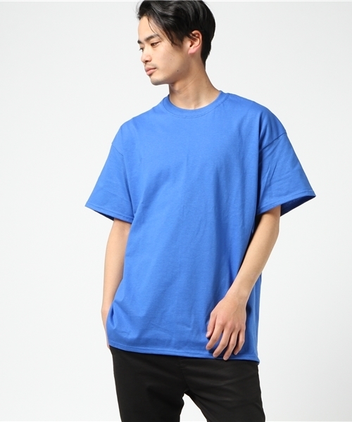WEGO（ウィゴー）の「WEGO/エクストリームビッグシルエットカットソー（Tシャツ/カットソー・メンズ・イエロー/オレンジ/ライム/ピンク/ブルー/サックスブルー・X-LARGE）」の3枚目の写真