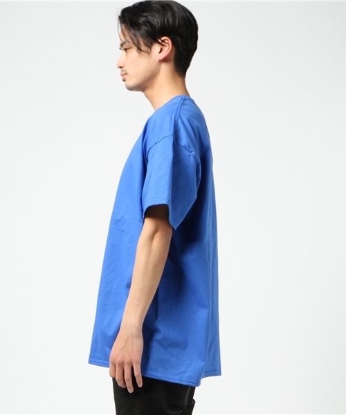 WEGO（ウィゴー）の「WEGO/エクストリームビッグシルエットカットソー（Tシャツ/カットソー・メンズ・イエロー/オレンジ/ライム/ピンク/ブルー/サックスブルー・X-LARGE）」の7枚目の写真