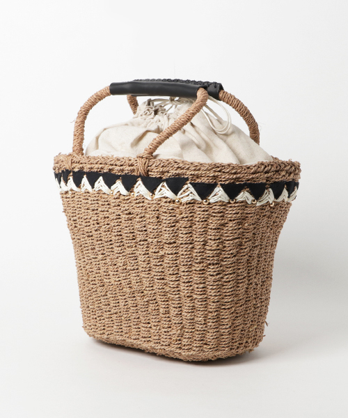 notch.（ノッチ）の「クスコトートバッグ（かごバッグ・レディース・ブラック/レッド・ONE SIZE）」の8枚目の写真