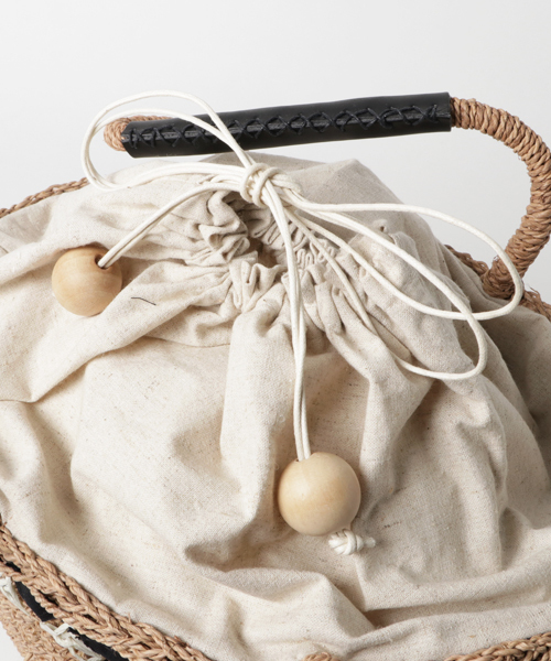 notch.（ノッチ）の「クスコトートバッグ（かごバッグ・レディース・ブラック/レッド・ONE SIZE）」の11枚目の写真