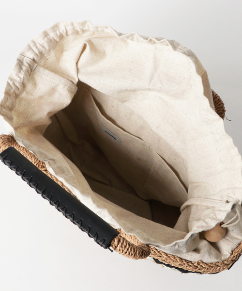 notch.（ノッチ）の「クスコトートバッグ（かごバッグ・レディース・ブラック/レッド・ONE SIZE）」の12枚目の写真