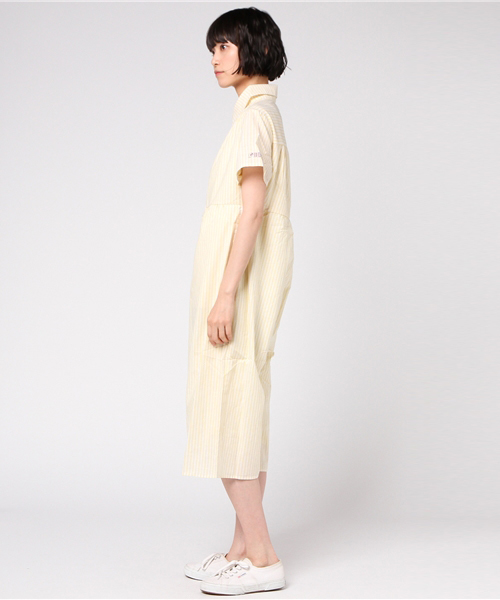 PUNYUS（プニュズ）の「ストライプロゴ刺繍サロペット（その他パンツ・レディース・ブルー系その他4/イエロー系その他5/ブラック系その他4・1/2/4/3）」の7枚目の写真