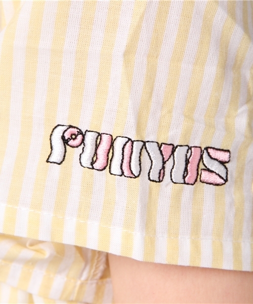 PUNYUS（プニュズ）の「ストライプロゴ刺繍サロペット（その他パンツ・レディース・ブルー系その他4/イエロー系その他5/ブラック系その他4・1/2/4/3）」の13枚目の写真