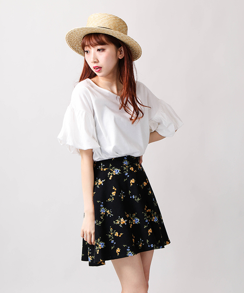 WEGO（ウィゴー）の「WEGO/2WAYバルーンスリーブカットソー（Tシャツ/カットソー・レディース・イエロー/ネイビー/ホワイト/レッド/ブラック/ワイン・LARGE/MEDIUM）」の8枚目の写真