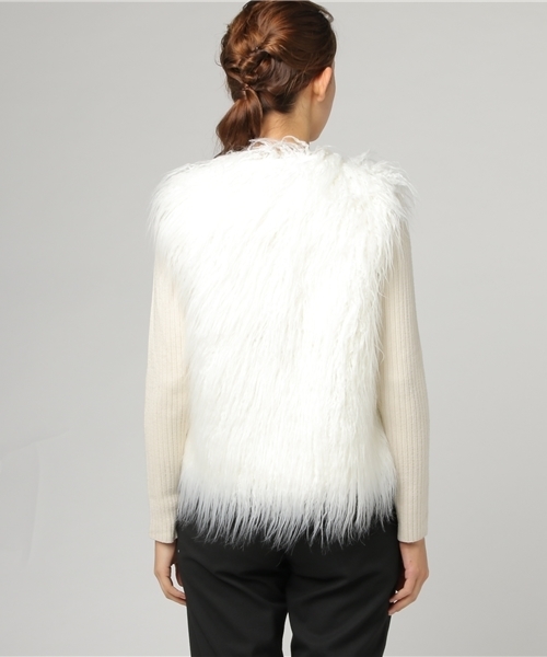 N.（N. Natural Beauty Basic）（エヌエヌナチュラルビューティーベーシック）の「ファーベスト（その他アウター・レディース・グレー/ホワイト・MEDIUM）」の9枚目の写真