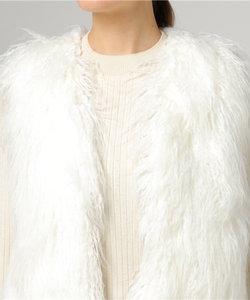 N.（N. Natural Beauty Basic）（エヌエヌナチュラルビューティーベーシック）の「ファーベスト（その他アウター・レディース・グレー/ホワイト・MEDIUM）」の10枚目の写真