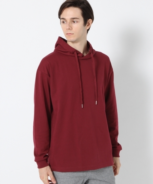 GLOBAL WORK（グローバルワーク）の「T/CポンチTEEパーカー/764289（パーカー・メンズ・ワインレッド/グリーン系その他/ホワイト・SMALL/LARGE/MEDIUM/X-LARGE）」の3枚目の写真