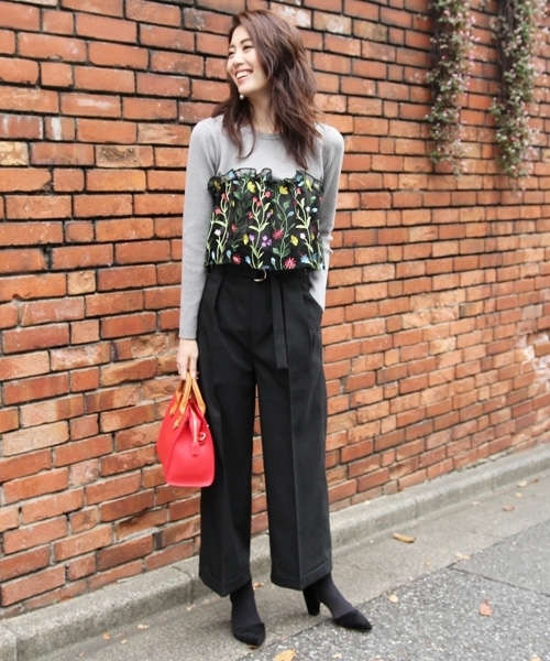 Andemiu（アンデミュウ）の「ベルトツキアソートワイドパンツ777006（その他パンツ・レディース・ブラック/ピンク/その他/キャメル・SMALL/MEDIUM）」の5枚目の写真