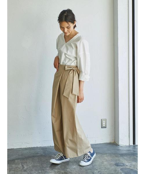 AMERICAN HOLIC（アメリカンホリック）の「バックVスキッパーブラウス（シャツ/ブラウス・レディース・ブルー系その他/その他30/オフホワイト/カーキ/ネイビー/ブラック系その他/ピンク/ベージュ/サックスブルー/ドット/その他27/その他4・L/M）」の18枚目の写真